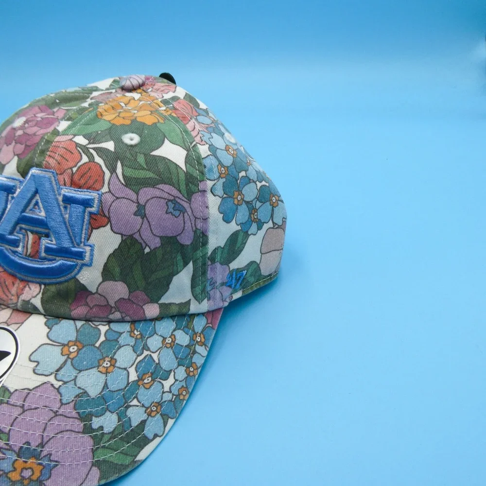 '47 Hat Womens Adjustable Clean Up Auburn Tigers Floral Multi Color Cotton Cap‎